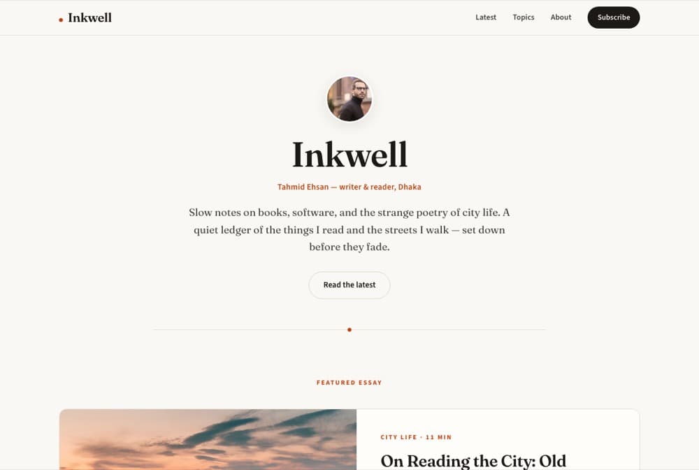 Inkwell — live Loom site